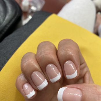 Nail Story - French tip on short nail - Nail Salons Near Me - Los Angeles, California Nail Story - French tip on short nail - Nail Salons Near Me - Los Angeles, California