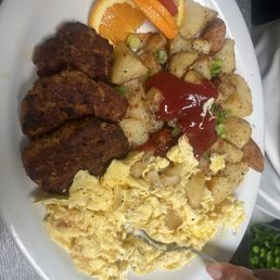 Turkey sausage with country potatoes and eggs . My boo and I enjoyed. ourselves..... Great Job FLAVOR TABLE!!' i'm for sho coming back!! Turkey sausage with country potatoes and eggs . My boo and I enjoyed. ourselves..... Great Job FLAVOR TABLE!!' i'm for sho coming back!!