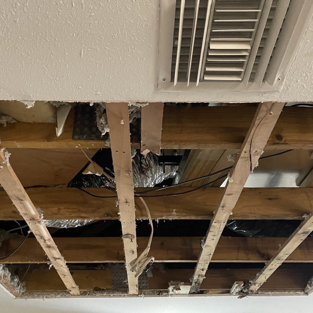 And Services - The ceiling after drywall was pulled down. - Heating & Air Conditioning/HVAC Near Me - Tampa, Florida
