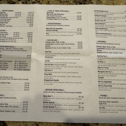 May 2025 menu