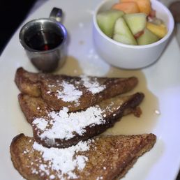 French toast with a side of fruit French toast with a side of fruit