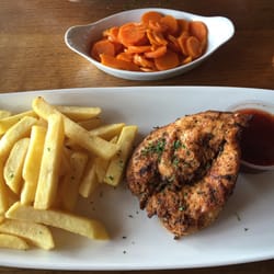 John Carrigan's Eating House - Peri chicken with chips and carrots.