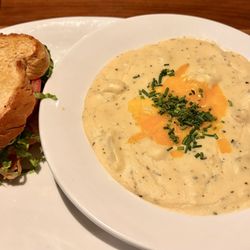 Aubrey's - Lenoir City - 1/2 Turkey sandwich and potato soup