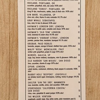 Gabi James - Gin and tonic menu as of February 2026 - French Near Me - Redondo Beach, California Gabi James - Gin and tonic menu as of February 2026 - French Near Me - Redondo Beach, California