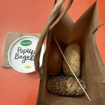 PopUp Bagels - Cream cheese and 3 bagels - Bagels Near Me - Washington, DC, District of Columbia