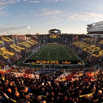 Kinnick Stadium - America Needs Farmers - Black and Gold Night stunt #2 - Stadiums & Arenas Near Me - Iowa City, Iowa Kinnick Stadium - America Needs Farmers - Black and Gold Night stunt #2 - Stadiums & Arenas Near Me - Iowa City, Iowa