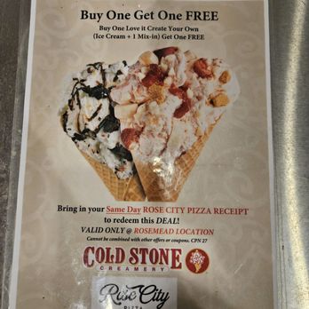 Rose City Pizza - Cross promotion with Cold Stone 3 doors down - Pizza Near Me - Rosemead, California Rose City Pizza - Cross promotion with Cold Stone 3 doors down - Pizza Near Me - Rosemead, California