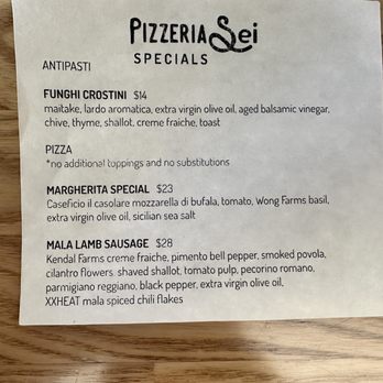 Sei Pizza Bar - Pizza Near Me - Los Angeles, California
