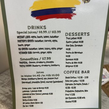El Patio Boca - Menu - Colombian Near Me - Boca Raton, Florida