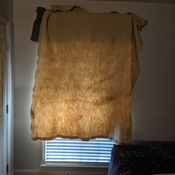 Pawleys Plantation - Due to spotlight outside aimed at front of building I had to get creative with a blanket on window for some semblance of darkness.