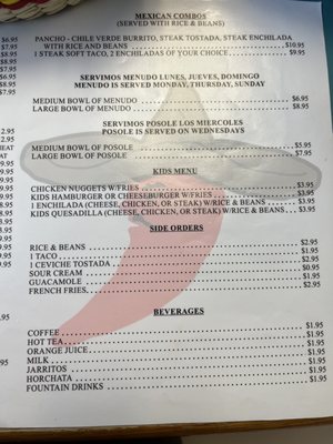 Menu photo 8 Salt Flats Cafe Wendover, UT
