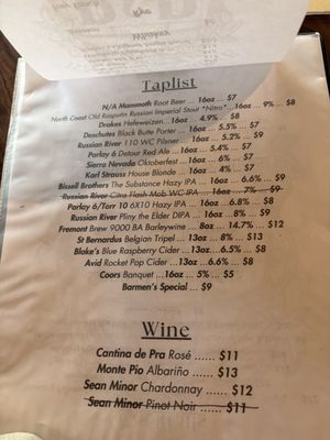 Menu photo 2 Barrel & Bine Reno, NV