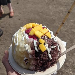 Large size (12oz) with Acai syrup, Vanilla ice cream, Coconut cream, Dragon Fruit, & Mango, $19.57. Sun afternoon 2021-09-19 Large size (12oz) with Acai syrup, Vanilla ice cream, Coconut cream, Dragon Fruit, & Mango, $19.57. Sun afternoon 2021-09-19