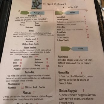El Nopal - Menu - Mexican Near Me - Brooklyn, New York