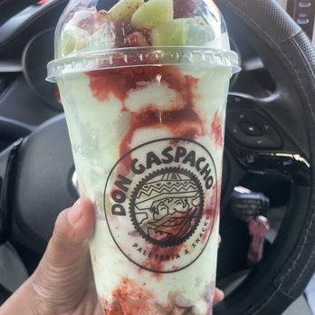 Don Gaspacho Paleteria & Snacks - Pepinada (cucumber) Size medium - Desserts Near Me - Hayward, California Don Gaspacho Paleteria & Snacks - Pepinada (cucumber) Size medium - Desserts Near Me - Hayward, California