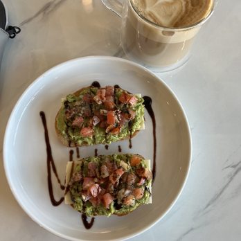 Be Coffee - Avocado toast and large cappuccino - Coffee & Tea Near Me - Edmonton, Alberta Be Coffee - Avocado toast and large cappuccino - Coffee & Tea Near Me - Edmonton, Alberta