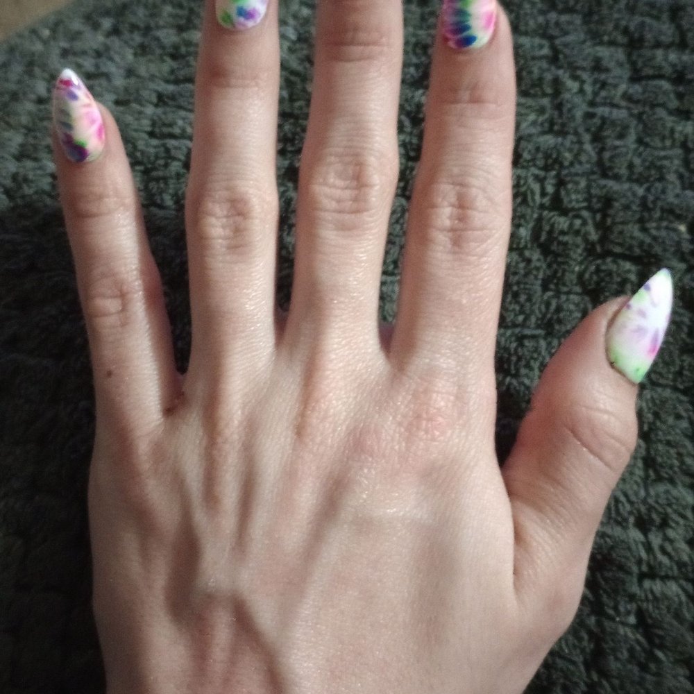 Tye dye nails done by La Tye dye nails done by La