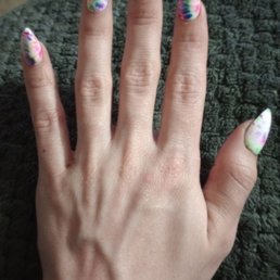 Tye dye nails done by La Tye dye nails done by La
