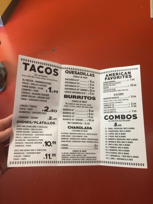 Menu photo 2 Taquiera Manriquez Coopersville, MI