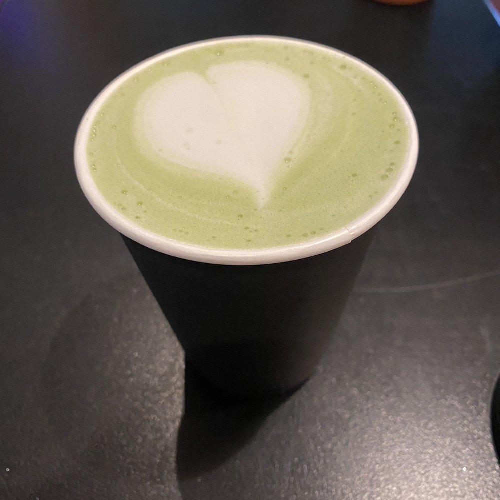 Matcha with oat milk! Delicious! Matcha with oat milk! Delicious!