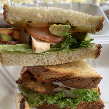 Boudin SF - toasted chicken club: chicken breast, applewood smoked bacon, Swiss cheese, smashed avocado, tomatoes, lettuce, mayo - Bakeries Near Me - Irvine, California