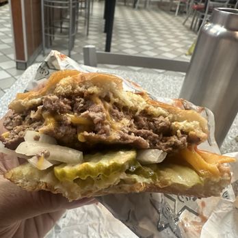Carl's Jr - The same burger after I started diving into it. Glad I did! It was very good. - Fast Food Near Me - Redding, California Carl's Jr - The same burger after I started diving into it. Glad I did! It was very good. - Fast Food Near Me - Redding, California