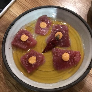 Flourshop - Tuna with blood orange & Calabrian aioli - New American Near Me - Charlotte, North Carolina