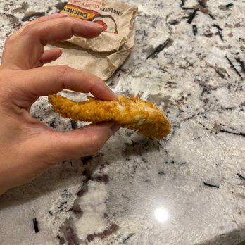 Raising Cane’s Chicken Fingers - Tiniest chicken strip I've ever gotten from a raise and canes - Fast Food Near Me - Richmond, Texas
