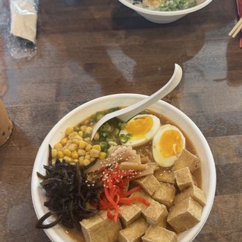 Corner 11 Poke & Ramen - Miso ramen up close, tonkatsu ramen further away. - Poke Near Me - Strongsville, Ohio Corner 11 Poke & Ramen - Miso ramen up close, tonkatsu ramen further away. - Poke Near Me - Strongsville, Ohio