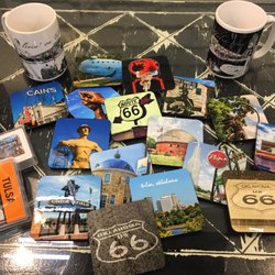 The Market At Walnut Creek - Tulsa / Oklahoma souvenirs - great selection of coasters, playing cards, luggage identifiers, coffee mugs, serving trays, etc.