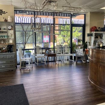Hair Refinery - Our waiting area and self serve coffee/tea bar. - Hair Salons Near Me - Burlington, North Carolina Hair Refinery - Our waiting area and self serve coffee/tea bar. - Hair Salons Near Me - Burlington, North Carolina