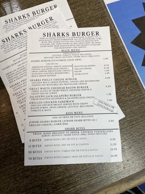 Menu photo 4 Sharks Burger Leander, TX