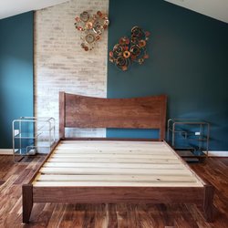 Mountain Mule Hardwoods - Solid Walnut Bed in its gorgeous new home!