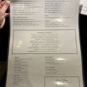 Taberna - Menu - Bars Near Me - Naples, Florida