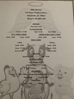 BARBEQUE HEAVEN - Barbeque - 119 James Madison Dr SW, Huntsville, AL