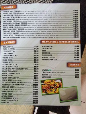 Menu photo 6 Nigerian Food Las Vegas, NV