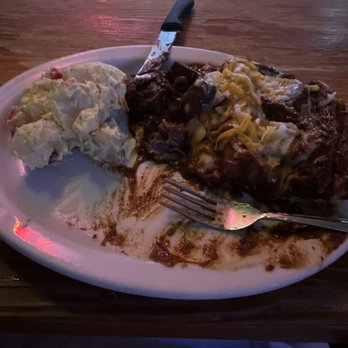Texas Chili Parlor - Chili dog with potato salad - American Near Me - Austin, Texas