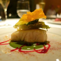Sant Pau - 9. CELESTIAL BODIES - Sea bass, lettuce heart, asparagus @endoedibles on Instagram for more