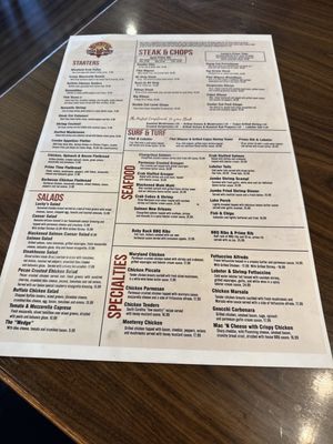 Menu photo 3 Lucky's Steakhouse Gaylord, MI