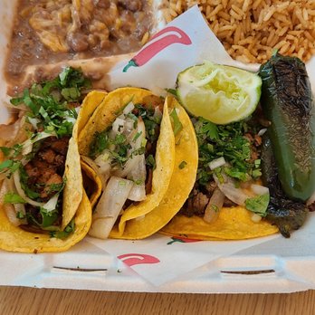 Walking Sombrero - 3 Taco Plate Asada and Pastor tacos - Food Trucks Near Me - Meridian, Idaho