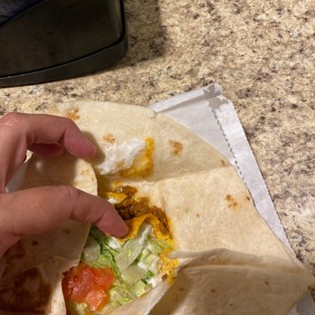 Taco Bell - Crunchwrap supreme 5 minutes after buying. Nasty - Fast Food Near Me - Honolulu, Hawaii