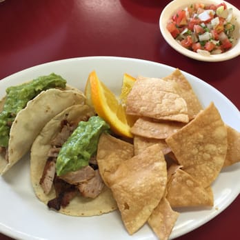 Lupita's Tacos - Carnitas taco's with guacamole, and home made chips and their salsa is very good! - Mexican Near Me - Eugene, Oregon Lupita's Tacos - Carnitas taco's with guacamole, and home made chips and their salsa is very good! - Mexican Near Me - Eugene, Oregon