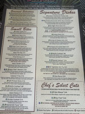 Menu photo 1 CorkScrew Bar & Grille New Smyrna Beach, FL Menu photo 1 CorkScrew Bar & Grille New Smyrna Beach, FL