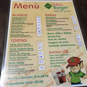 Kiki's Burger - Menu - Hot Dogs Near Me - La Paz, BCS Kiki's Burger - Menu - Hot Dogs Near Me - La Paz, BCS