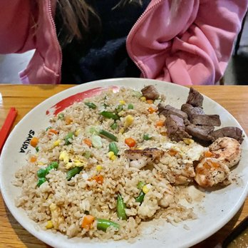 Sakura - Shrimp and steak with fried rice - Sushi Bars Near Me - Tucson, Arizona