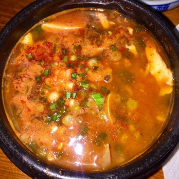 Sam Won Garden - #5 under the soup section: spicy soft tofu and seafood soup - Korean Near Me - Fort Worth, Texas Sam Won Garden - #5 under the soup section: spicy soft tofu and seafood soup - Korean Near Me - Fort Worth, Texas