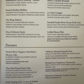 Dry Creek Kitchen - Menu - New American Near Me - Healdsburg, California