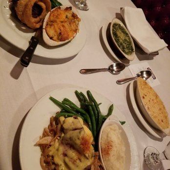 The Derby - Derby delight and bacon wrapped filet as well as creamed corn and creamed spinach - Steakhouses Near Me - Arcadia, California