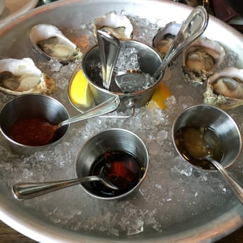 Ox - Shigoku oysters, classic cocktail, dill pickle mignonette, Thai chili ponzu - Argentine Near Me - Portland, Oregon Ox - Shigoku oysters, classic cocktail, dill pickle mignonette, Thai chili ponzu - Argentine Near Me - Portland, Oregon
