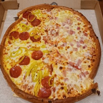 El Dorado's - 1/2 pepperoni & hot peppers 1/2 hawaiian - Pizza Near Me - Kent, Ohio El Dorado's - 1/2 pepperoni & hot peppers 1/2 hawaiian - Pizza Near Me - Kent, Ohio